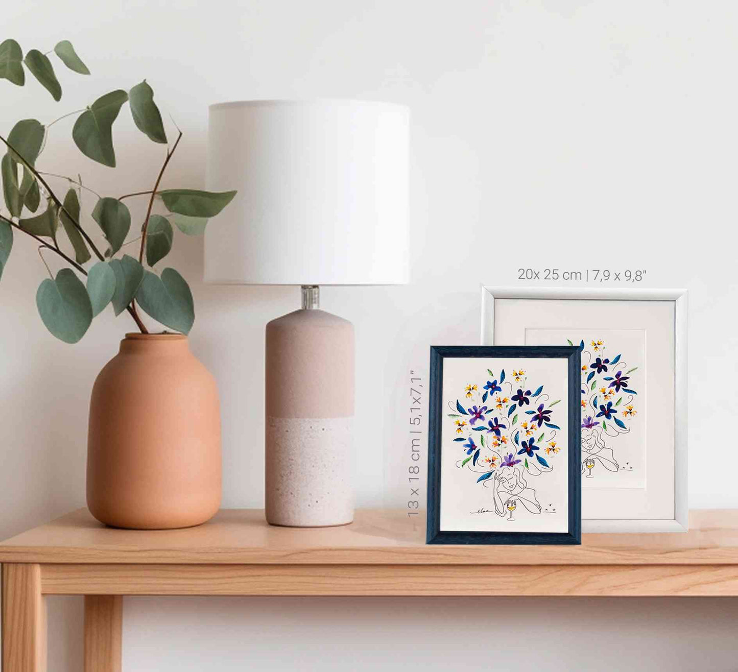 fine art print Imagination II mockup two formats