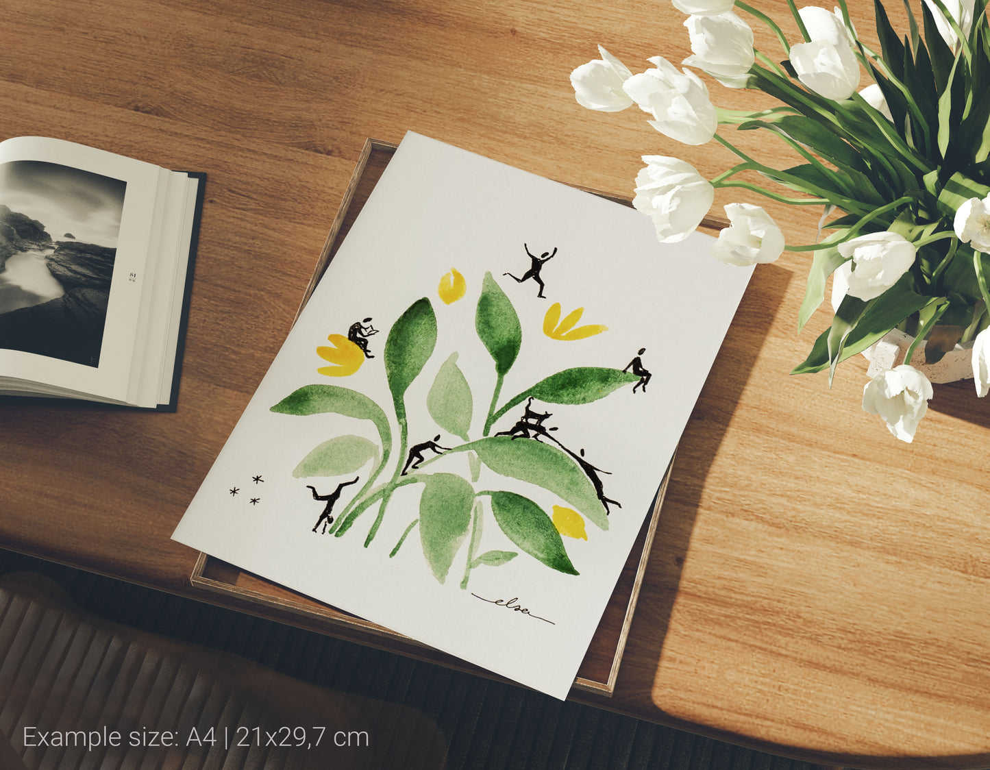fine art print flower bouquet III A4 flat