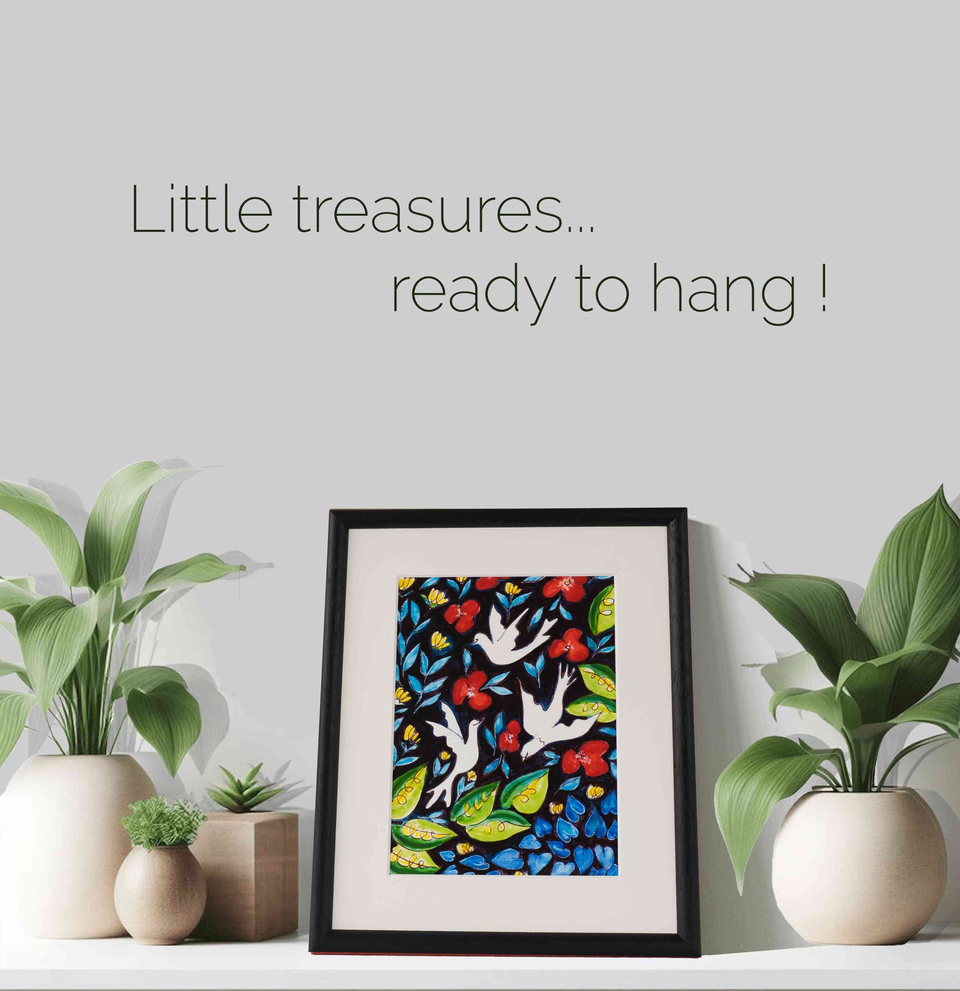 fine art print las 3 palomas little treasures