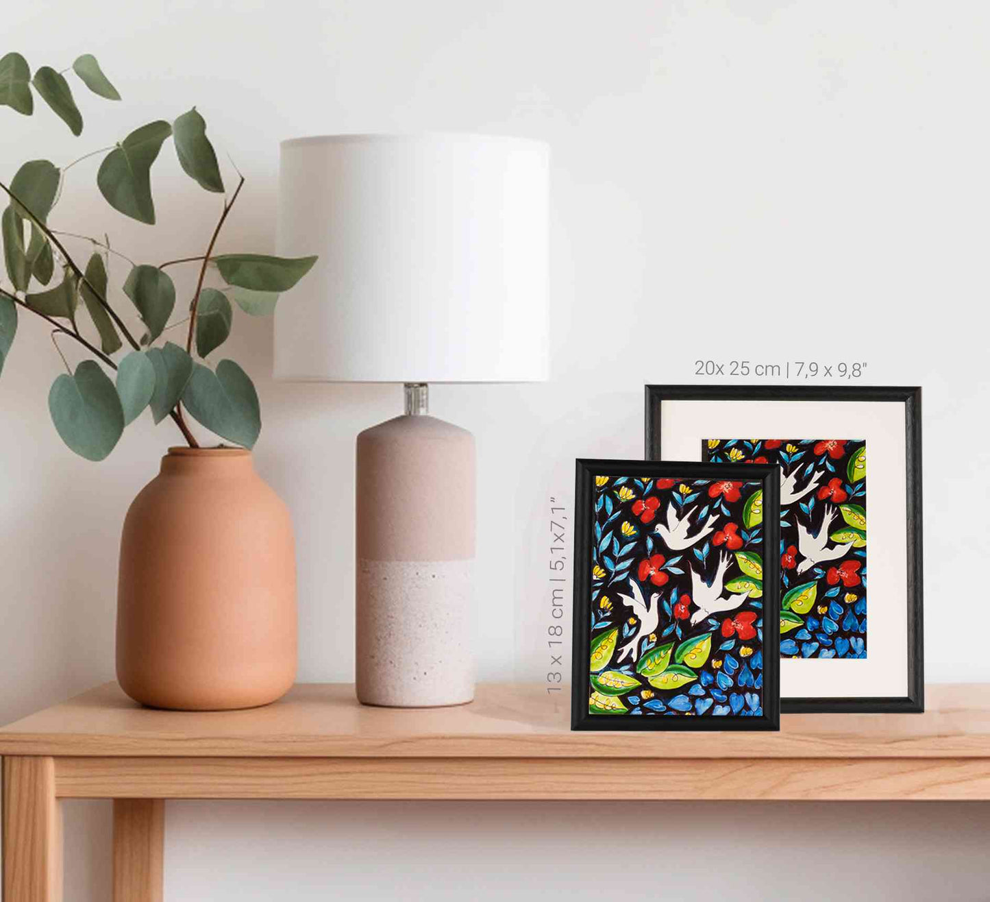 fine art print las 3 palomas two formats