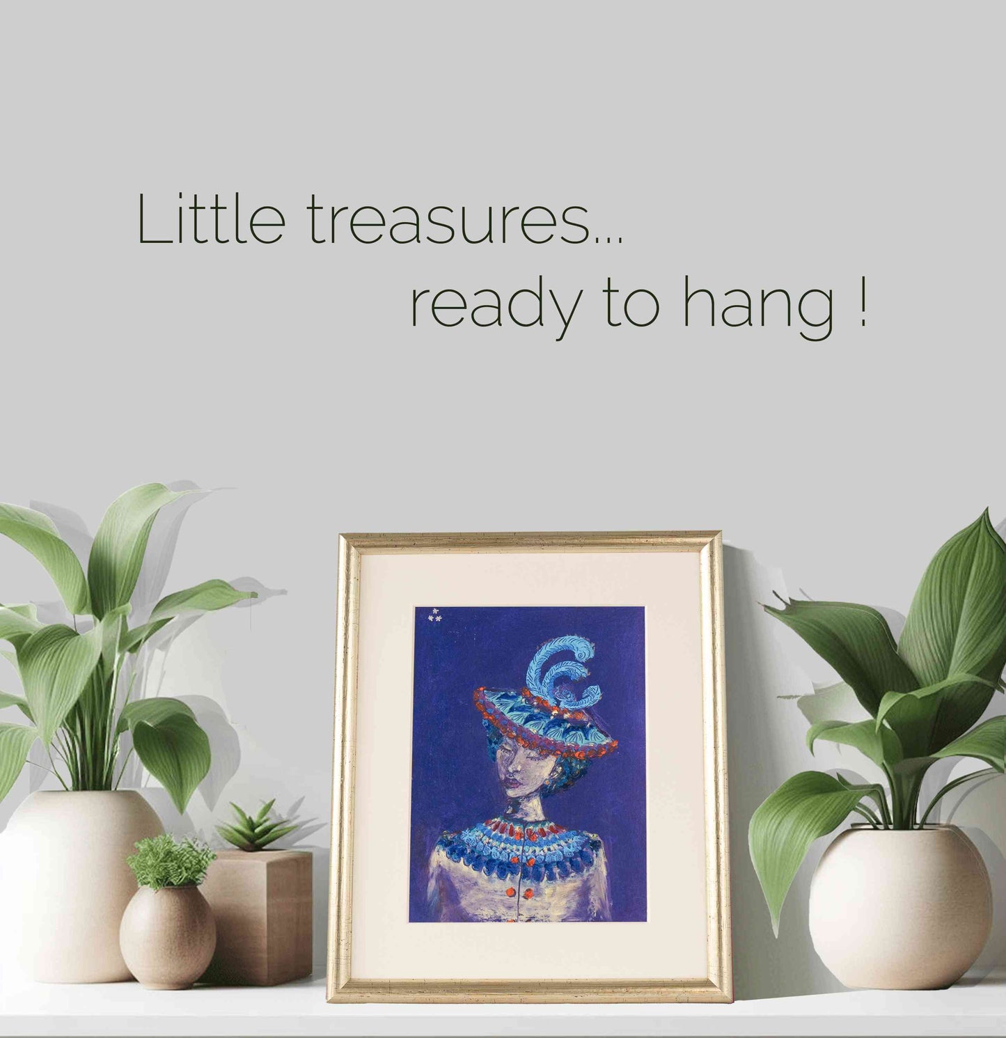 fine art print le chapeau a plumes little treasures