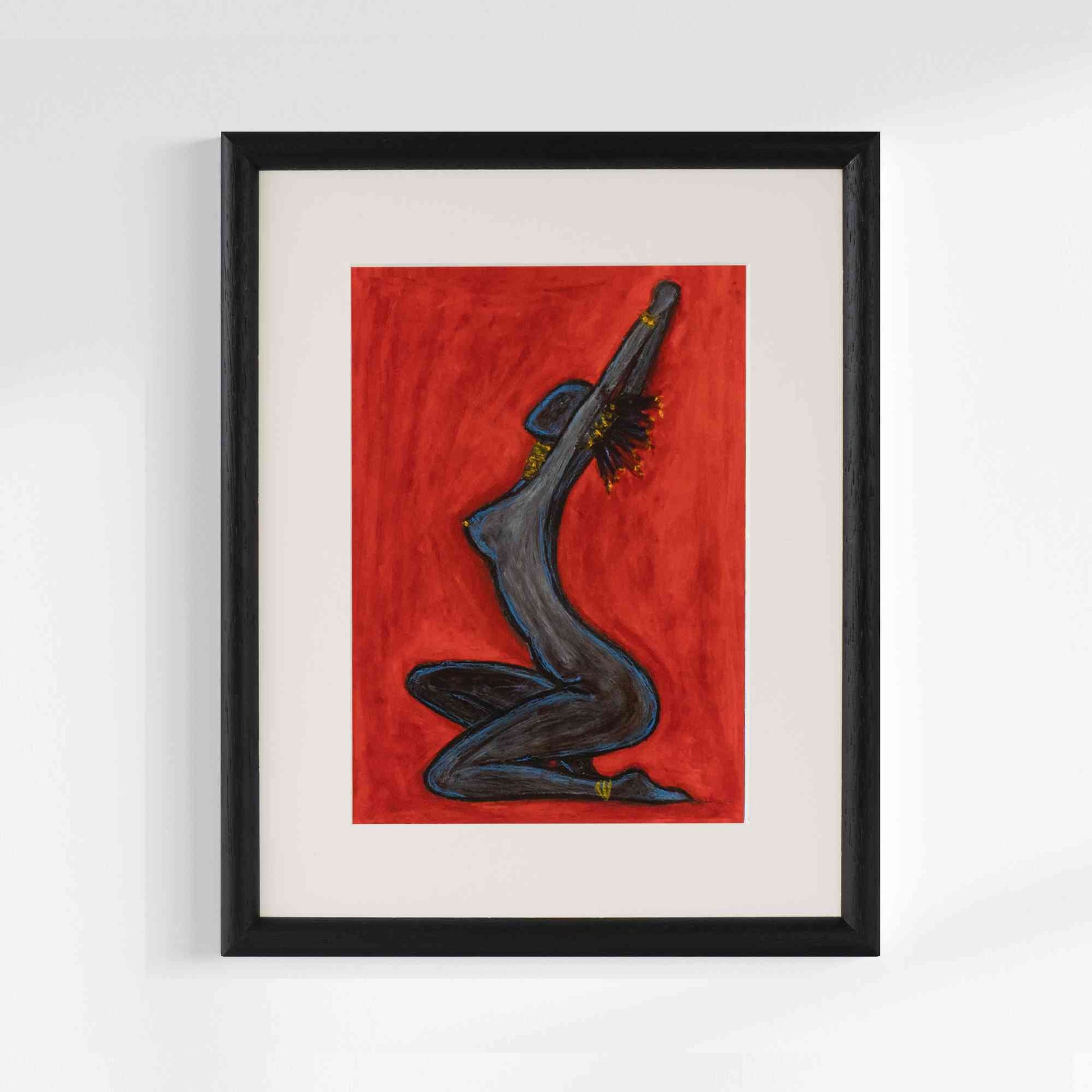 fine art print yoga in red clean view
