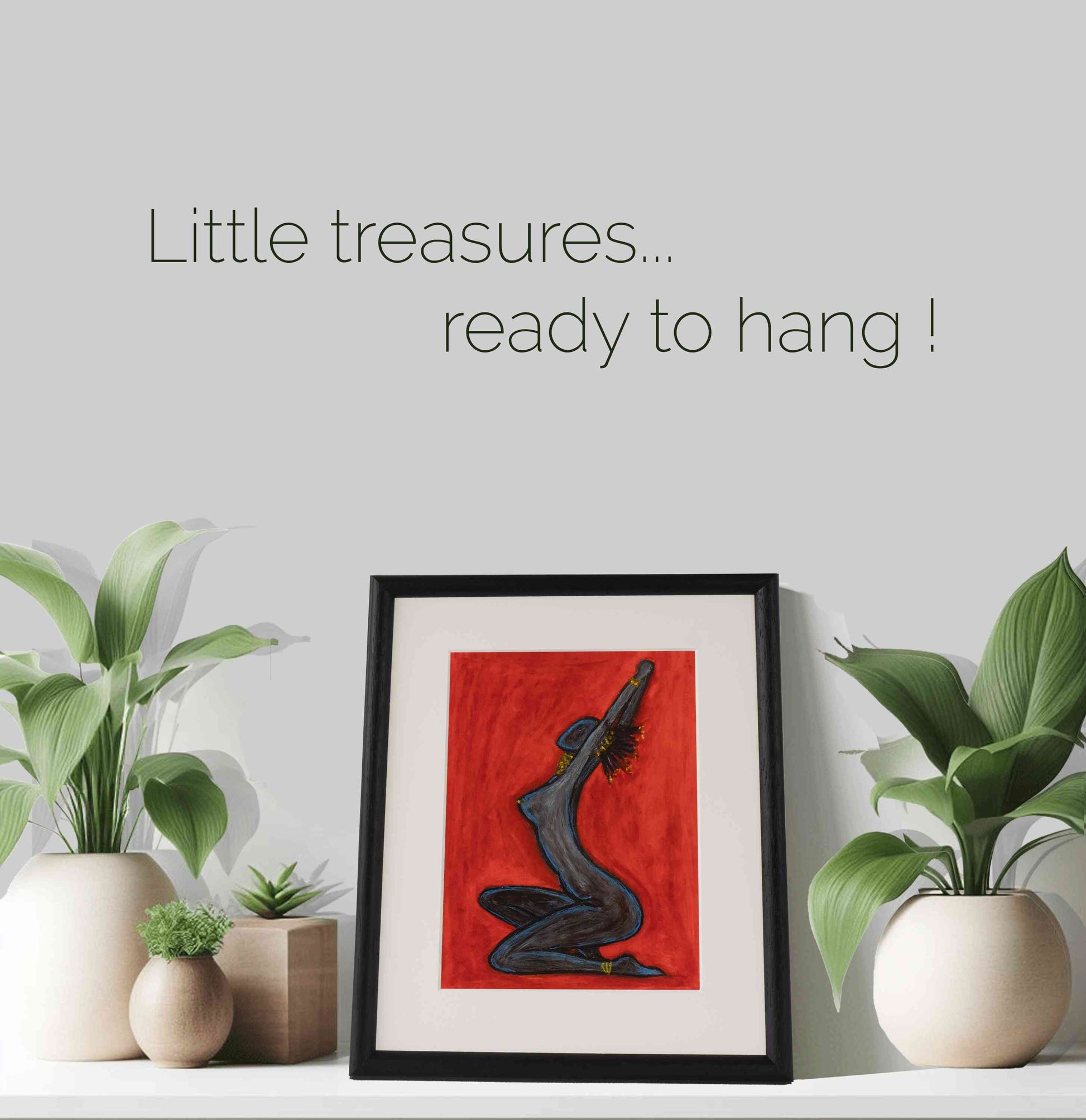 fine art print yoga in red little treasures